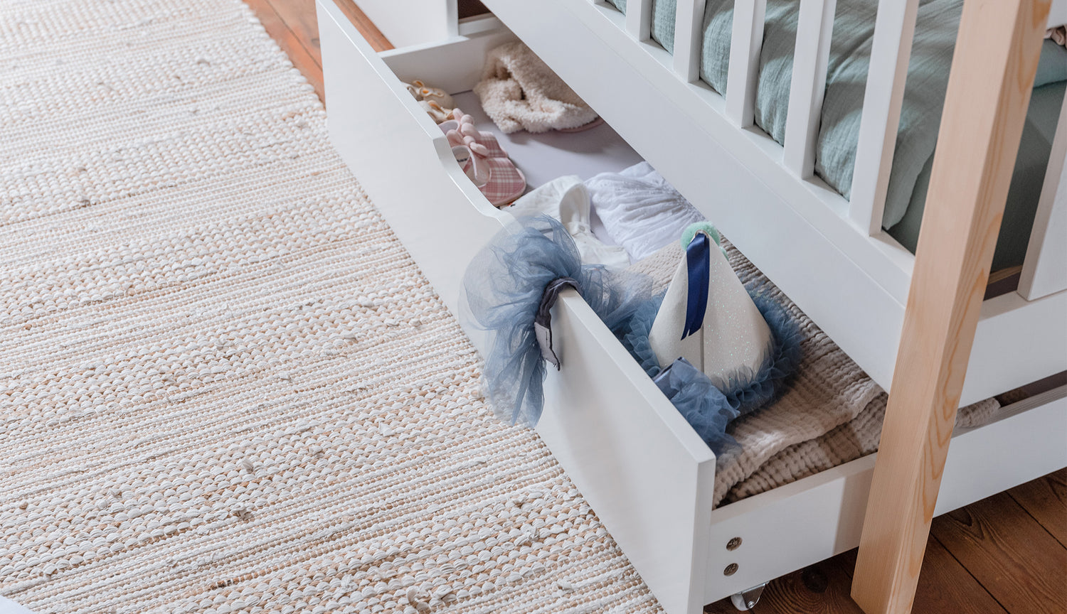 Cajones dobles de almacenamiento para la cama casita Odisea