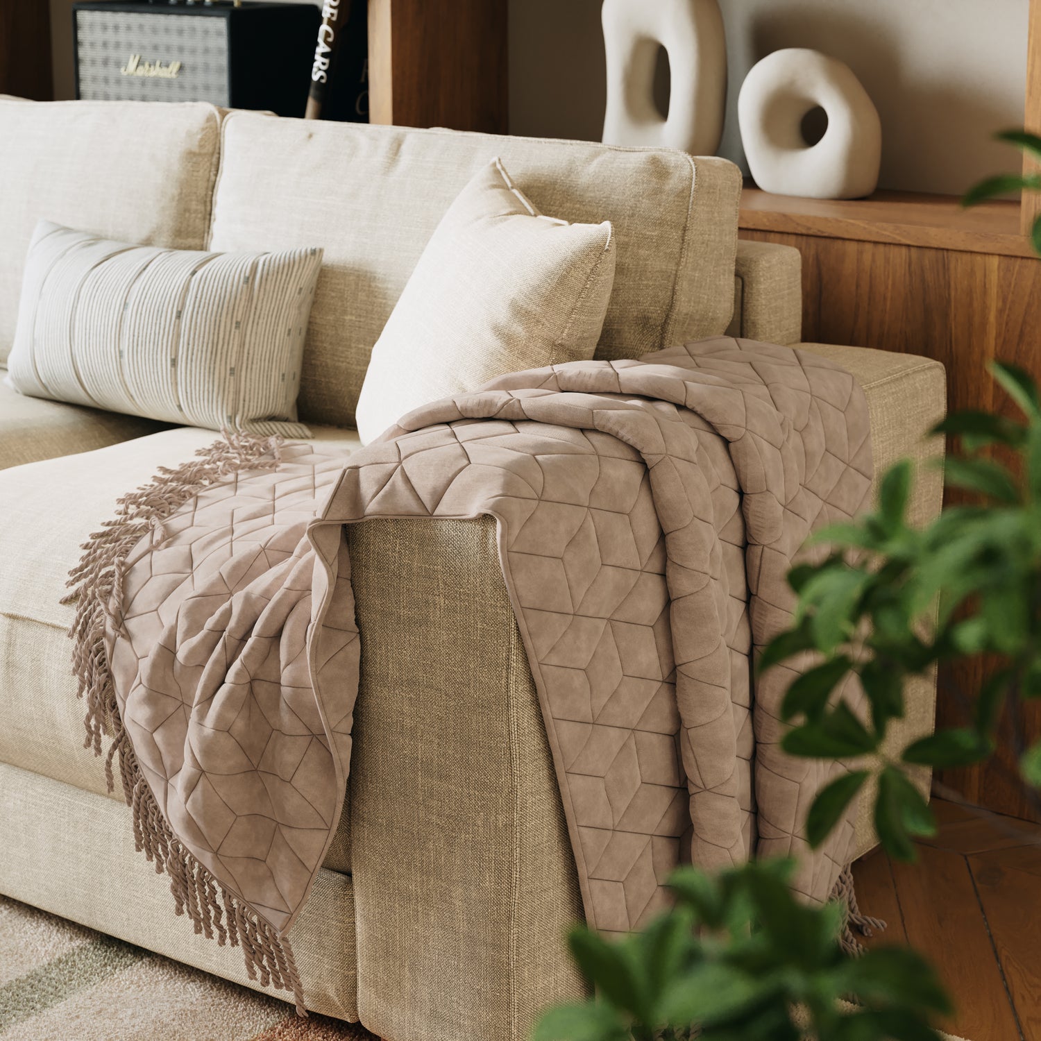 Beige claro, Reposabrazos Anchos