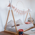 Cama Tipi Plumas para niños - Cama montessori